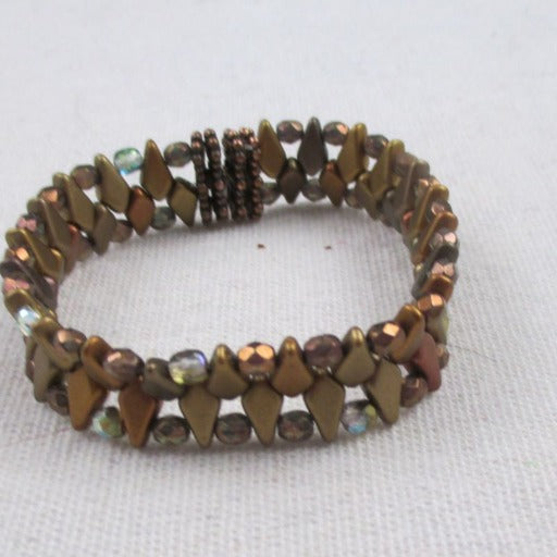 Lovely Copper Crystal Beaded Bracelet - VP's Jewelry