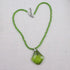 Green with Envy Necklace with Diamond Cut Pendant - VP's Jewelry