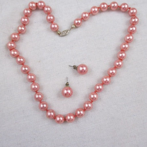 Rose South Sea Pearl Necklace & Earrings Jewelry Set - VP's Jewelry  