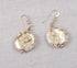 Fair Trade Kazuri Bead Earrings Cream & Gold - VP's Jewelry  