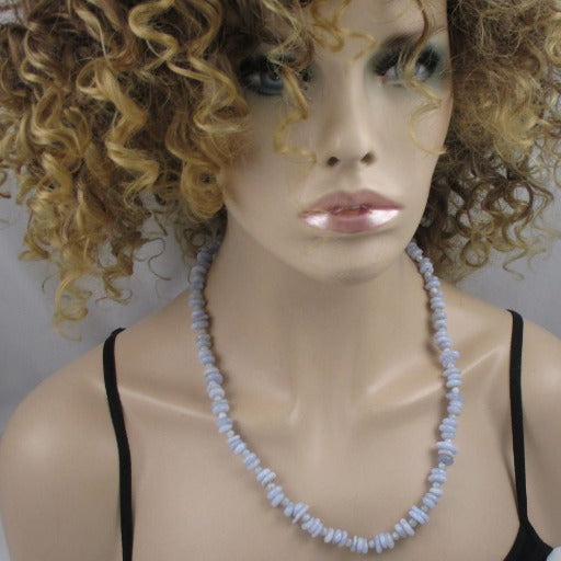 Windmill Wings Blue Gemstone Necklace Long - VP's Jewelry