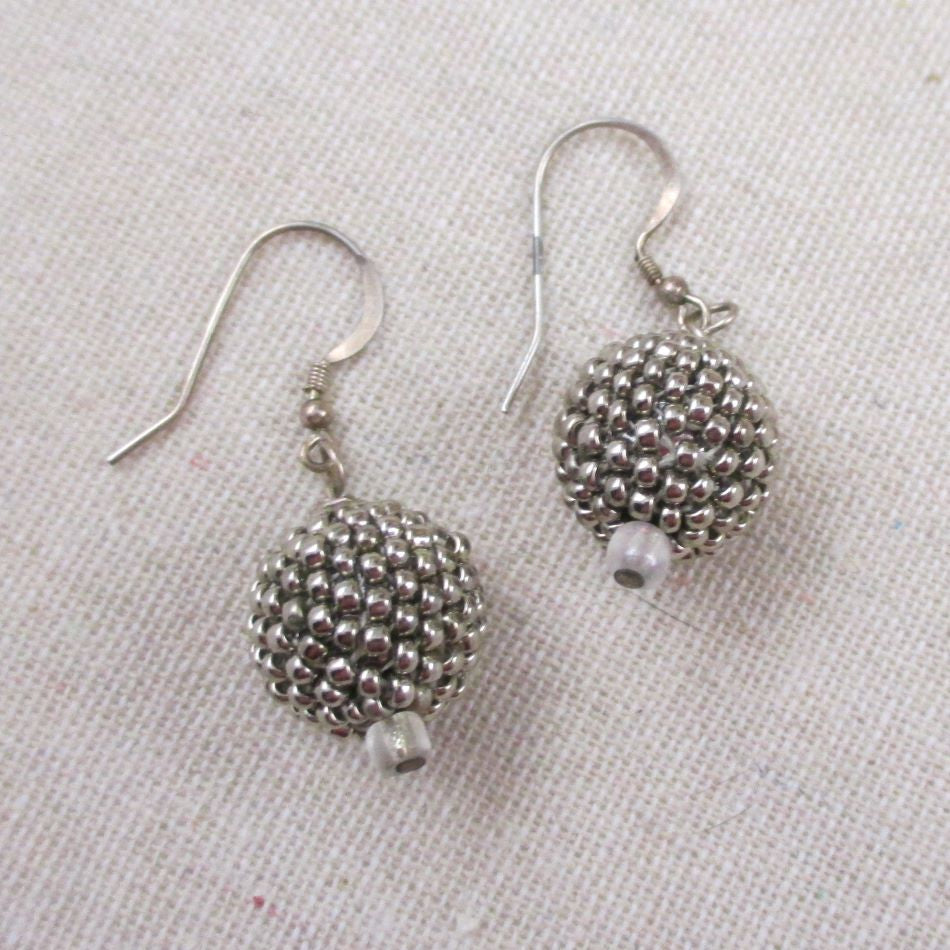 Silver Bead Ball Elegant Earrings - VP's Jewelry
