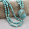 Stunning Turquoise Asymmetric Multi-strand Designer Necklace - VP's Jewelry