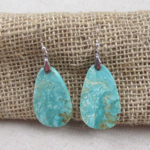 Buy Handcrafted Turquoise Teardrop earrings VP's Jewelry
