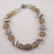 Chunky Beige and White Beaded Bead Designer Necklace - VP's Jewelry