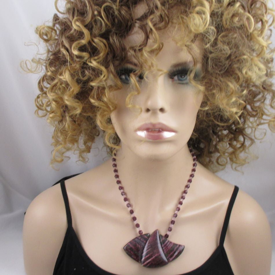 Whimsical Amethyst and Purple Jasper Bib Necklace - VP's Jewelry