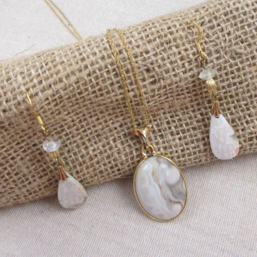 Jasper and Gold Necklace and Earrings - VP's Jewelry