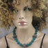 Turquoise Indonesian Glass Bead Necklace - VP's Jewelry