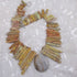 Bold Yellow Gemstone Stick Bead Necklace with Gemstone Pendant - VP's Jewelry