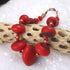 Red African Trade Beaded Big Bold Statement Necklace - VP's Jewelry