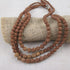 Brown Natural Seed Bead Triple Strand Necklace - VP's Jewelry