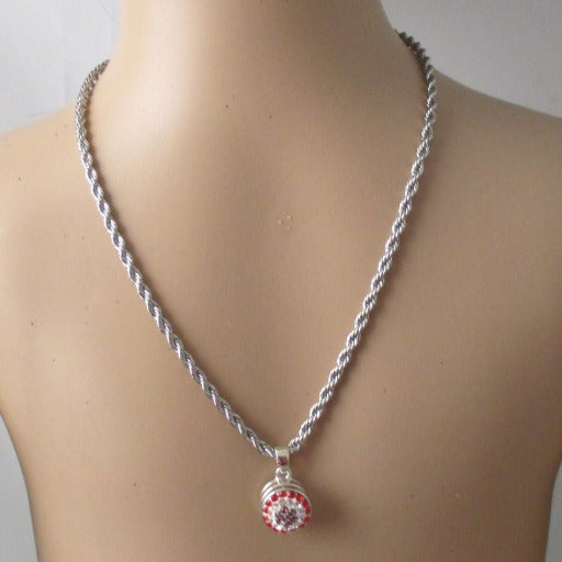 Child's Red Crystal Pendant Necklace - VP's Jewelry