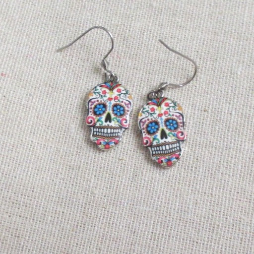 Dia de los Muertos Skull Earrings - VP's Jewelry