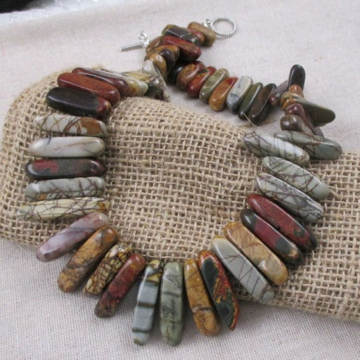 Autumn Hues Gemstone Collar Necklace - VP's Jewelry