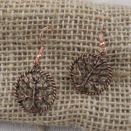 Copper Tree Of Life Earrings - VP's Jewelry