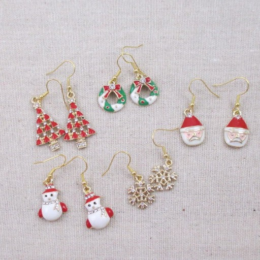 Holiday Charm Gold Earrings - VP's Jewelry