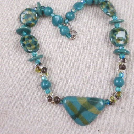 African Inspired Kazuri Beaded Necklace Statement - VP's Jewelry  