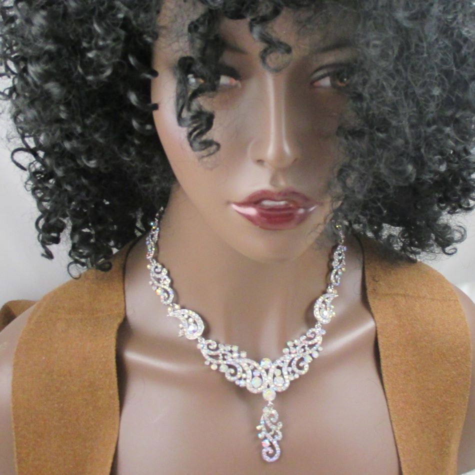 Crystal Elegant Necklace & Earrings Jewelry Set - VP's Jewelry  
