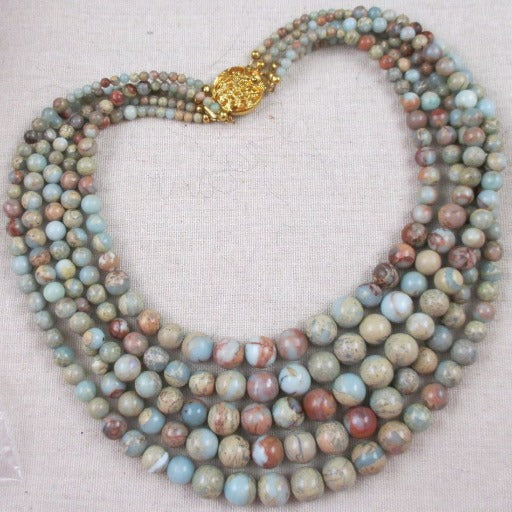 African Opal Statement Necklace - VP's Jewelry