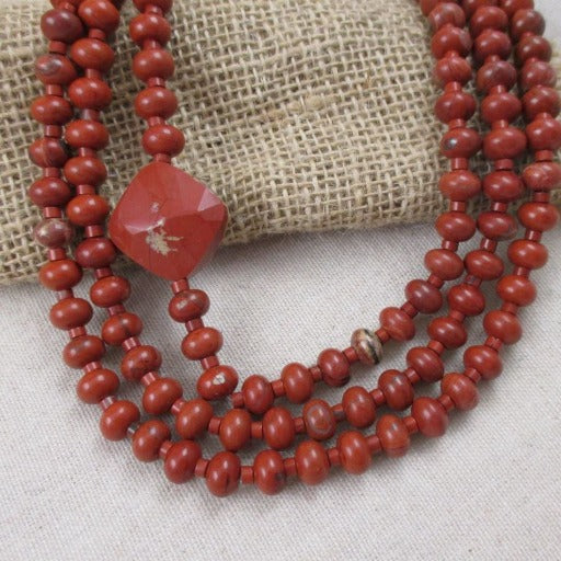 Red Creek Jasper Gemstone Necklace - VP's Jewelry