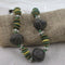 Handmade African Trade Bead Clay & Bone Statement Necklace - VP's Jewelry