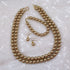 Gold Pearl Necklace, Earrings and Bracelet Handmade - VP's Jewelry  