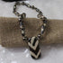 Handcrafted Kazuri Necklace in Handmade Brown & Cream Kazuri Beads - VP's Jewelry  