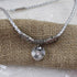 Silver Braided Leather Necklace with Shades of Grey Pendant - VP's Jewelry