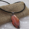 Agate Pendant Necklace on Leatherette Cord - VP's Jewelry