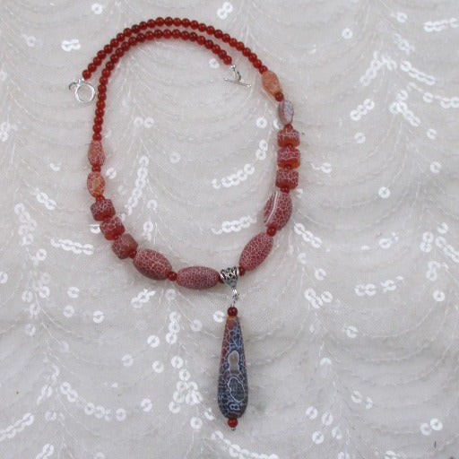 Red Orange Gemstone Agate Neck Wear - VP's Jewelry