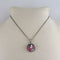 Pink Multi-stoned Crystal & Antique Brass Pendant Necklace - VP's Jewelry