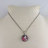 Pink Multi-stoned Crystal & Antique Brass Pendant Necklace - VP's Jewelry