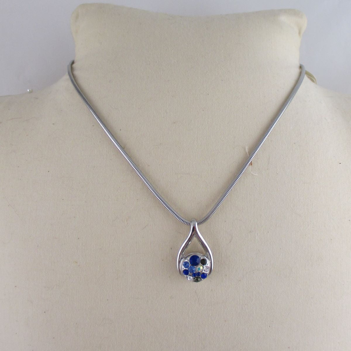 Shades of Blue Crystal Pendant Necklace - VP's Jewelry