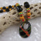 African Kazuri Necklace in Black, Green and Buttercup - VP's Jewelry