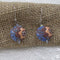 Handmade Periwinkle Blue Floral Ceramic Earrings Golem - VP's Jewelry