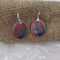 Handmade Bead Plum Teardrop Earrings Unique - VP's Jewelry