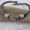 Silver Metallic Cord Silver & Ceramic Handmade Necklace - VP's Jewelry