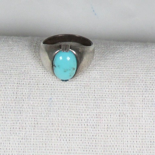 Man's Mexican Turquoise Sterling Silver Ring Size 11 - VP's Jewelry